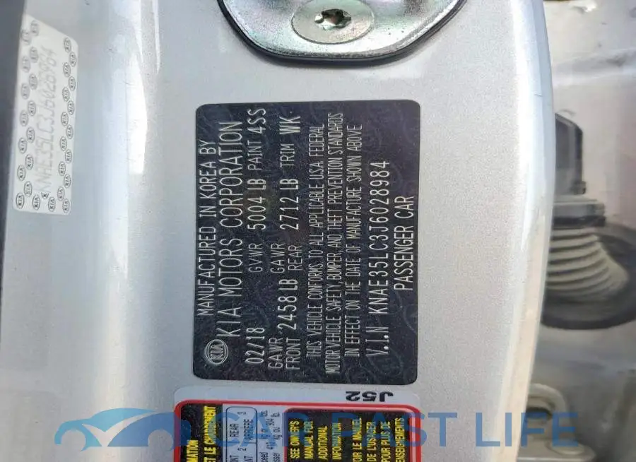 KNAE35LC3J6028984# 12