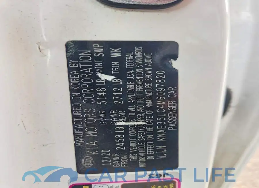 KNAE35LC4M6097820# 12