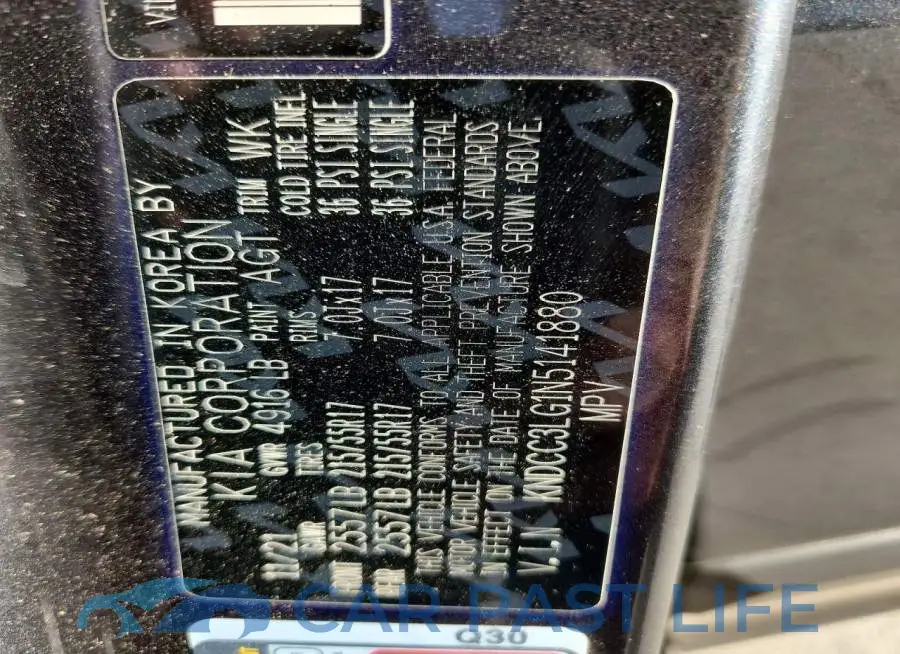 KNDCC3LG1N5141880# 13