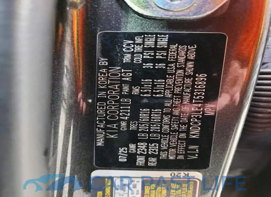 KNDCP3LE4T5316896# 13