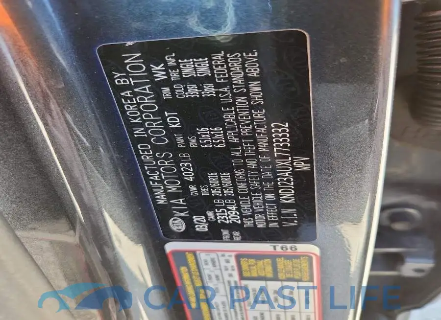 KNDJ23AUXL7733332# 12