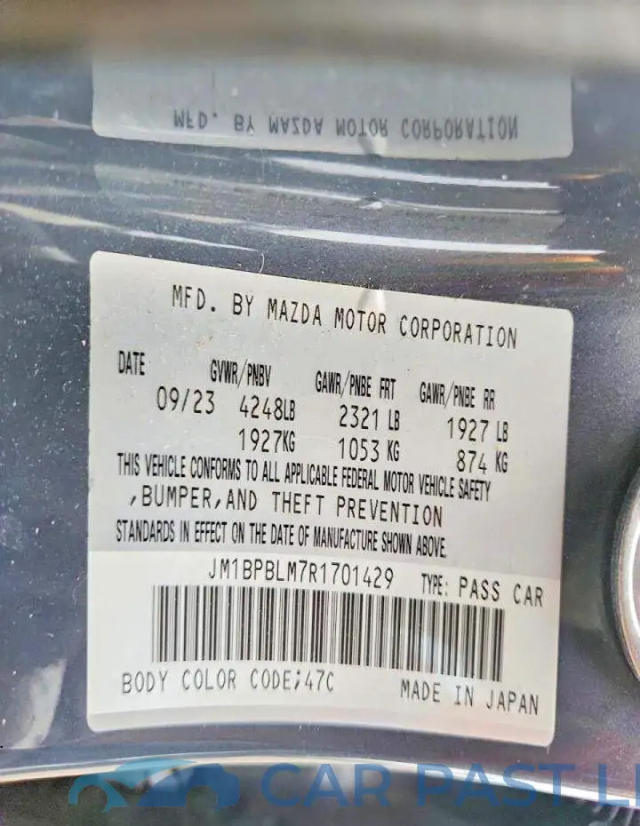 JM1BPBLM7R1701429# 12