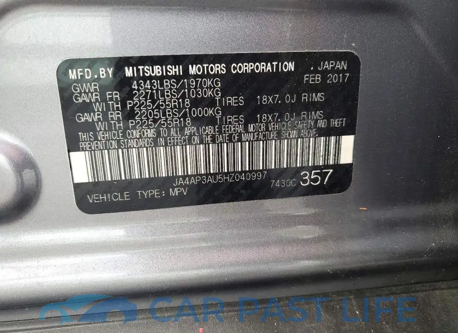 JA4AP3AU5HZ040997# 13