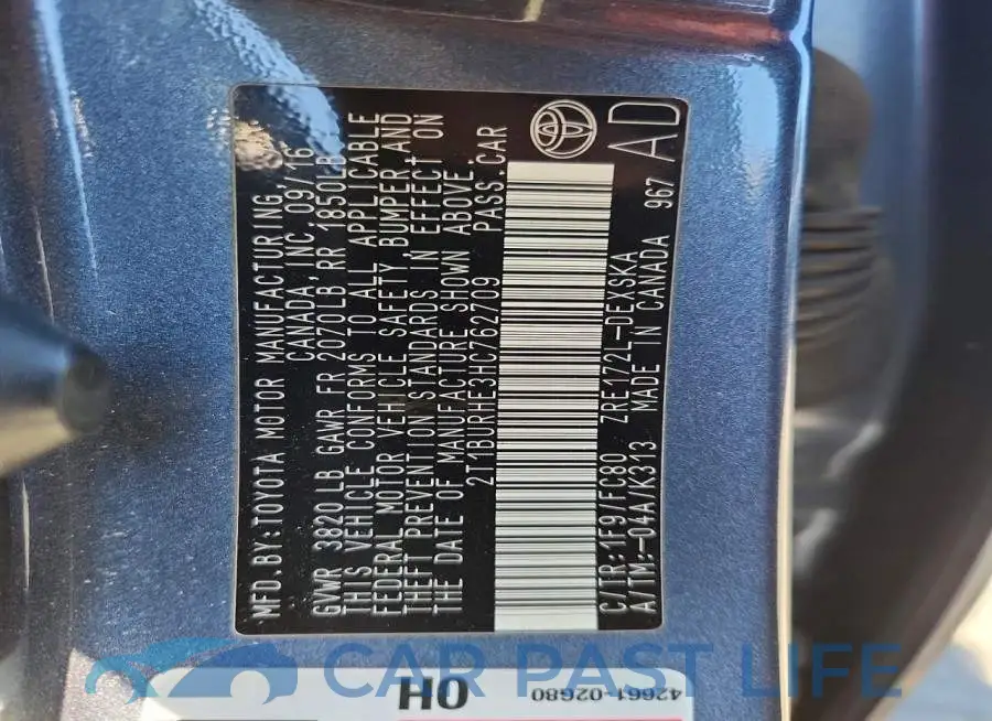 2T1BURHE3HC762709# 12