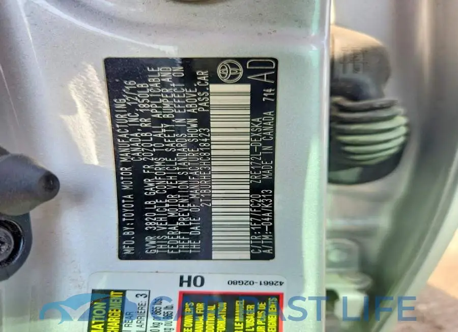 2T1BURHE3HC818423# 12