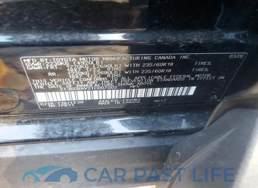 2T36CRAV2TC007002# 12