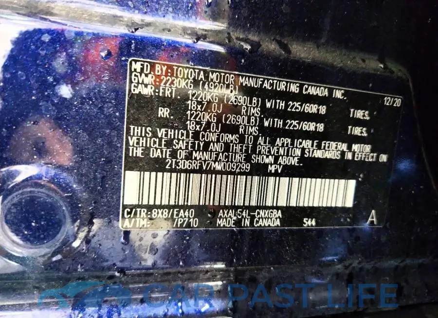 2T3D6RFV7MW009299# 13
