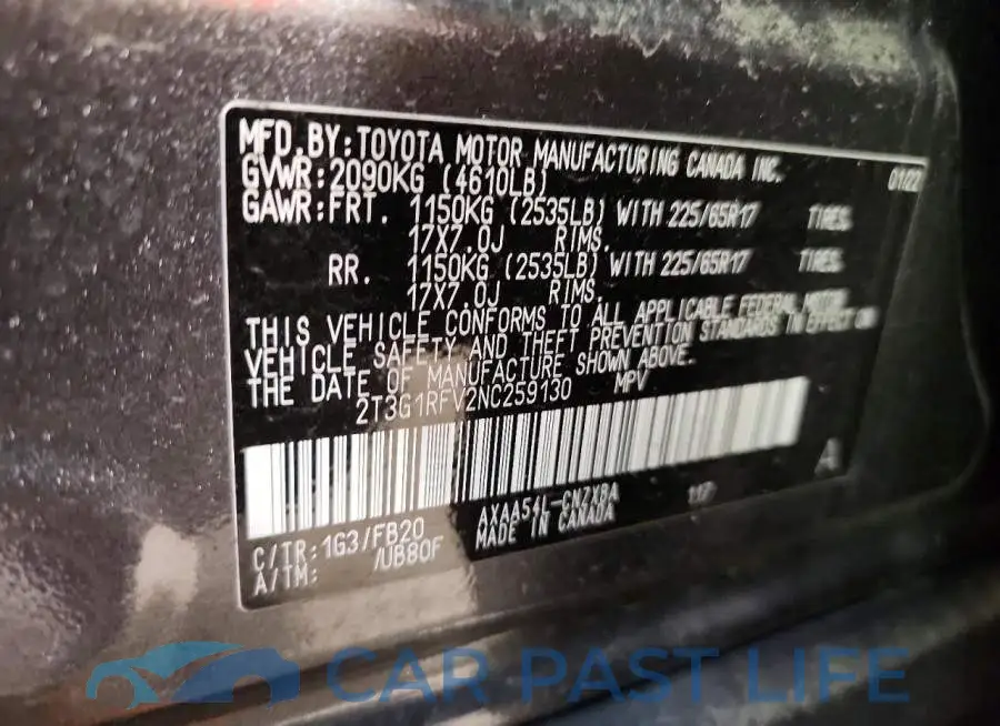 2T3G1RFV2NC259130# 13