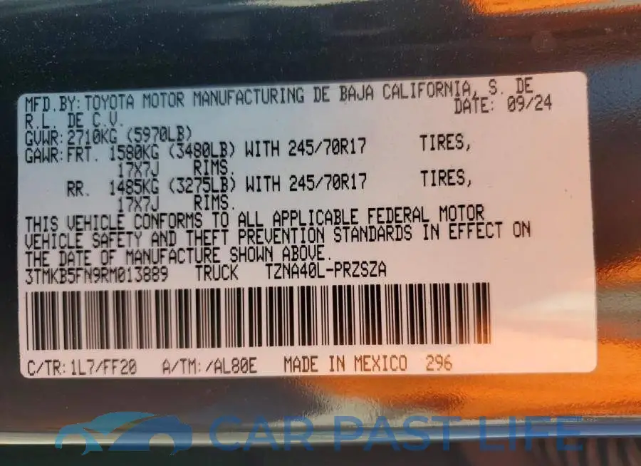 3TMKB5FN9RM013889# 13