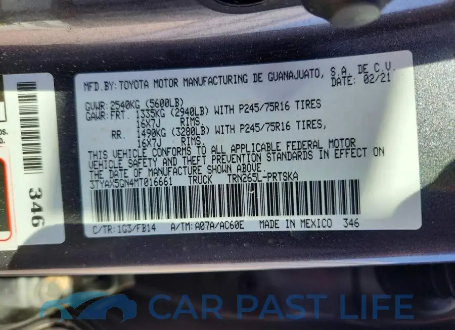 3TYAX5GN4MT016661# 13