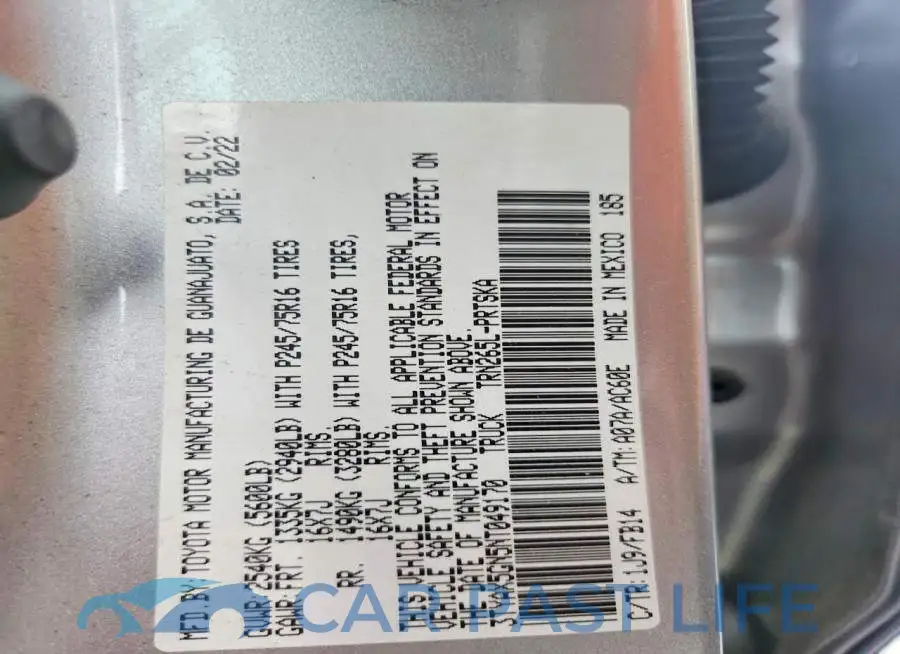 3TYAX5GN5NT049170# 13