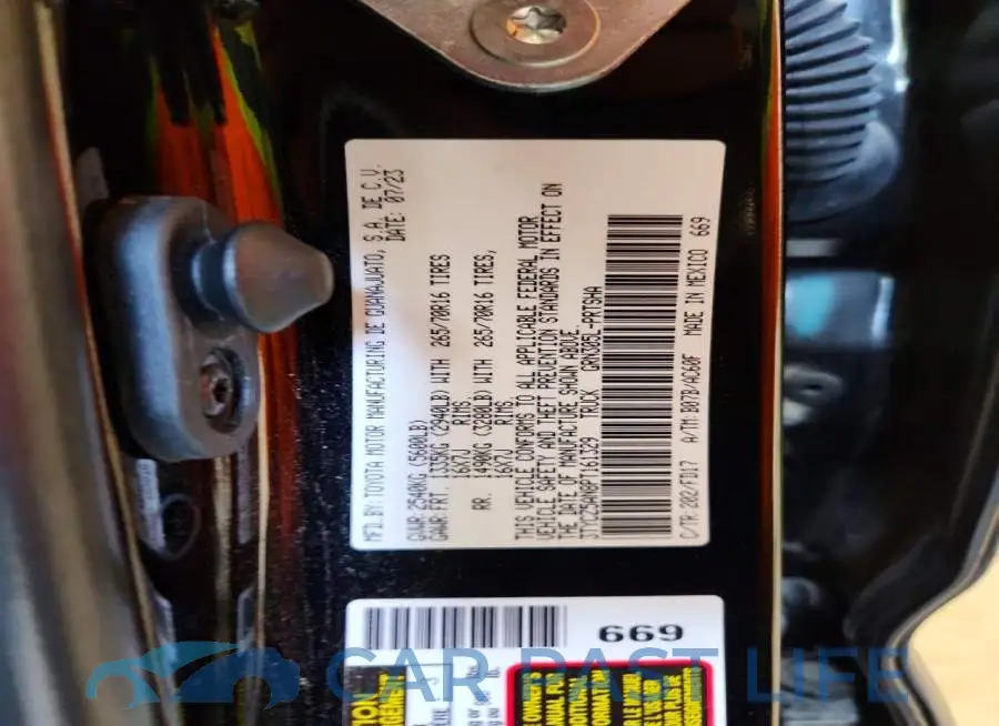 3TYCZ5AN8PT161329# 12