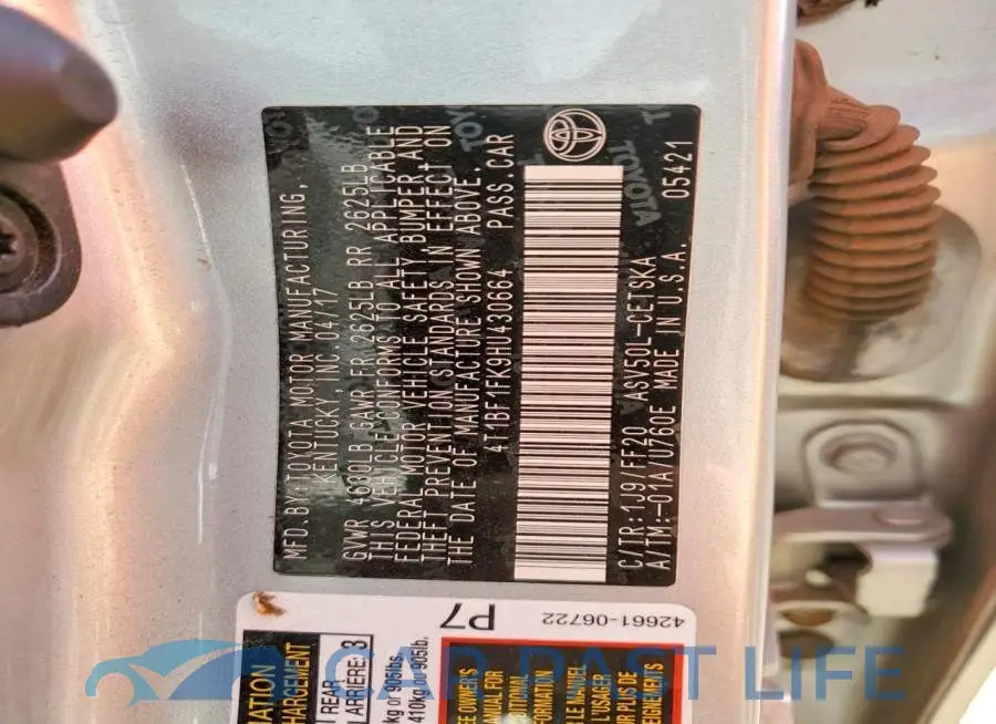 4T1BF1FK9HU430664# 12