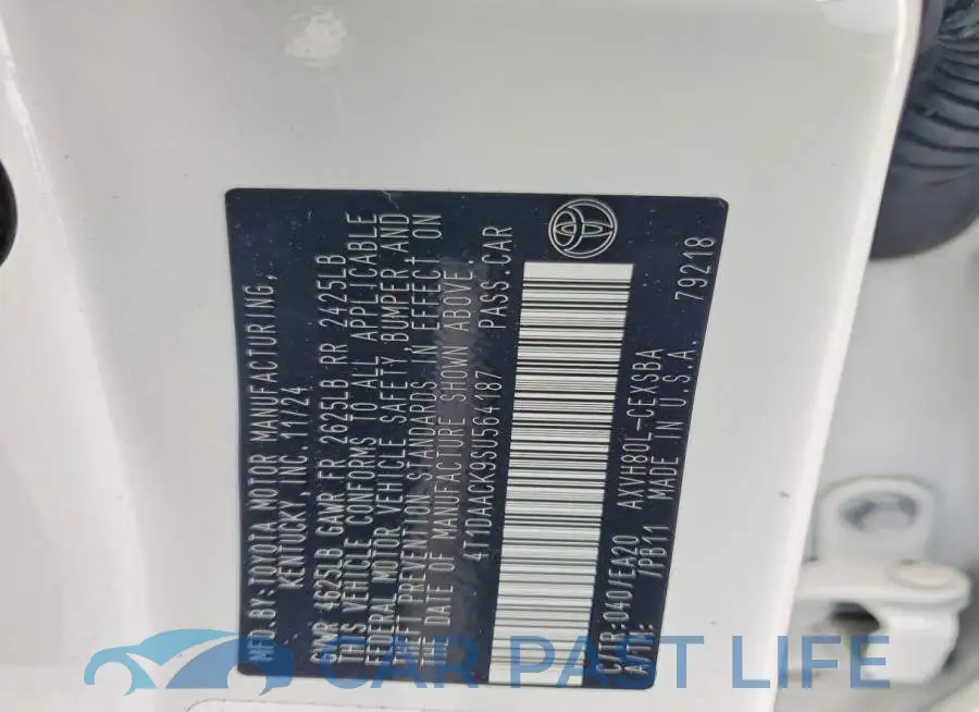 4T1DAACK9SU564187# 12