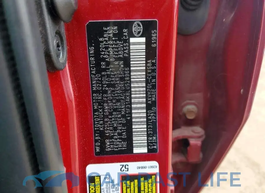 4T1F31AK8LU528966# 12