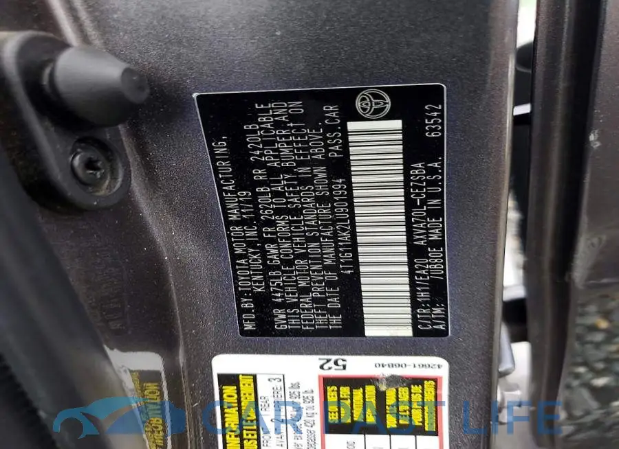 4T1G11AK2LU901994# 12