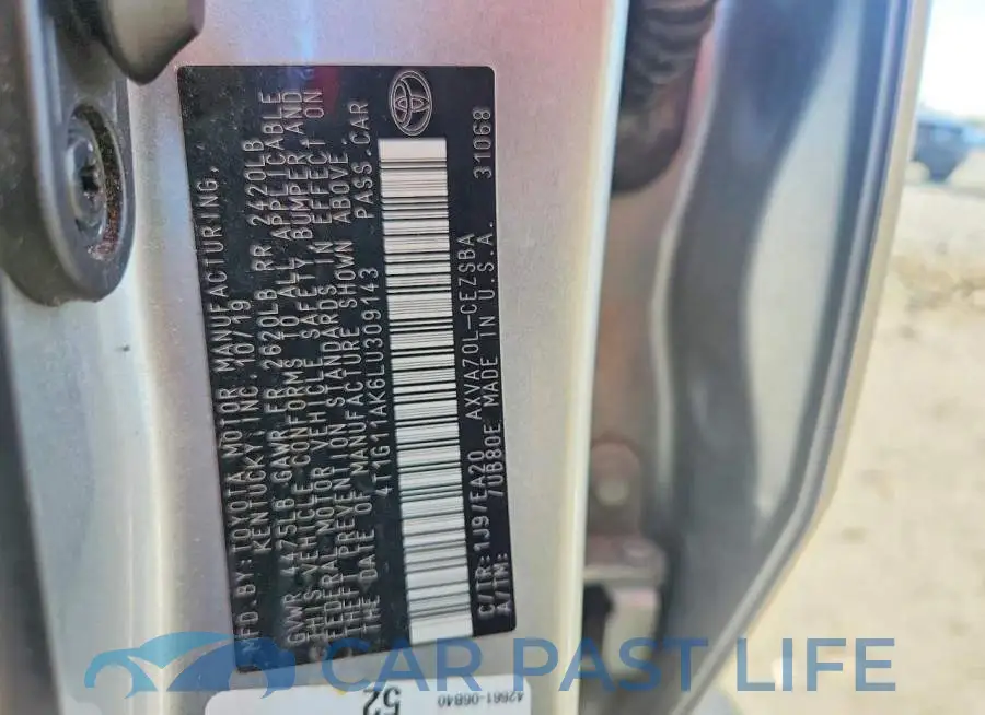 4T1G11AK6LU309143# 12