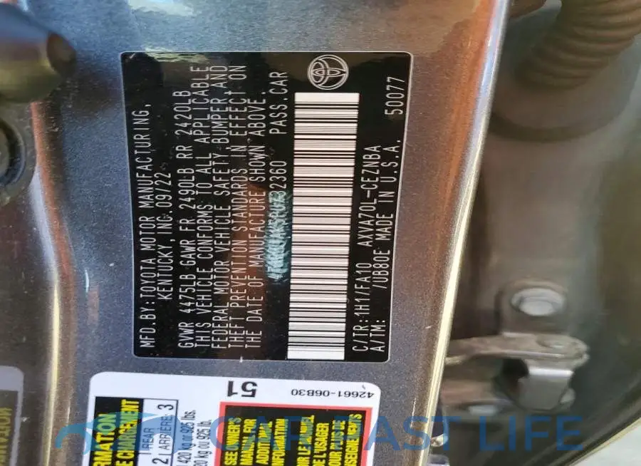 4T1R11AK5PU732360# 13