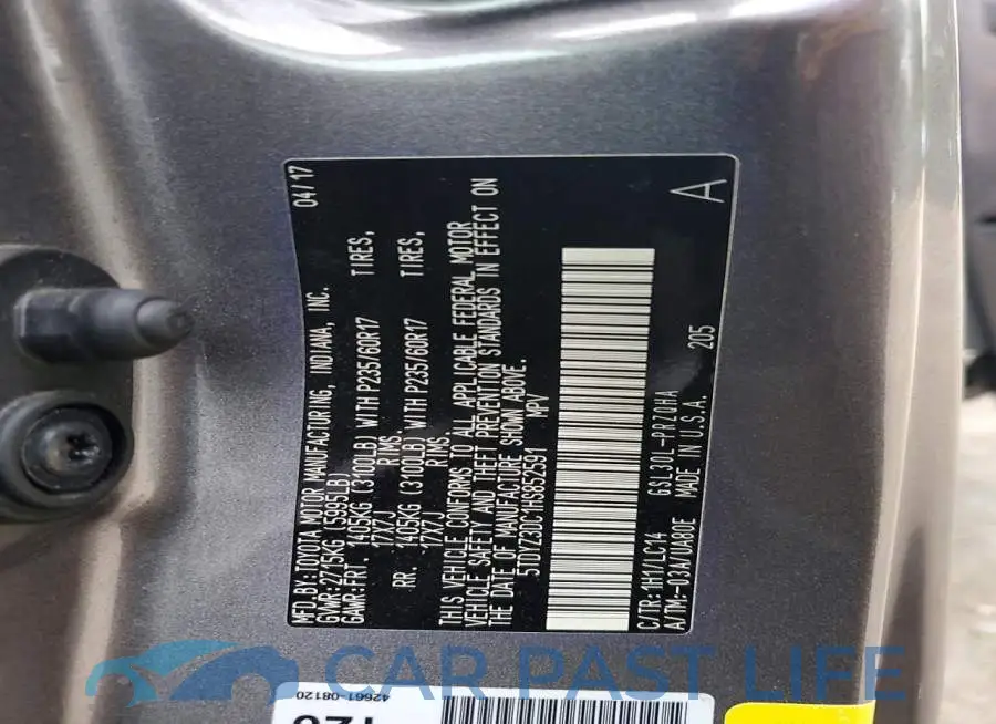 5TDYZ3DC1HS852591# 13