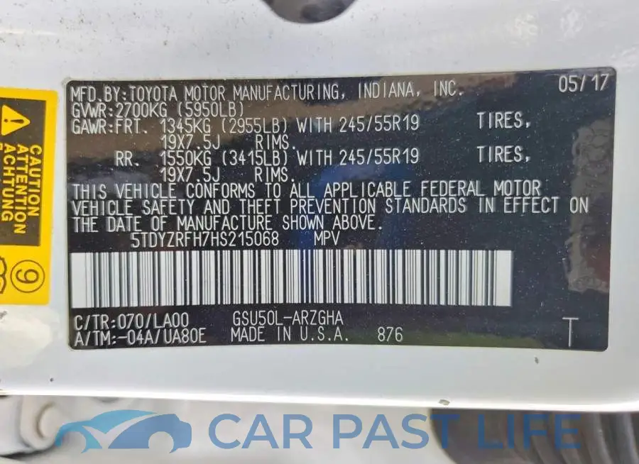 5TDYZRFH7HS215068# 13