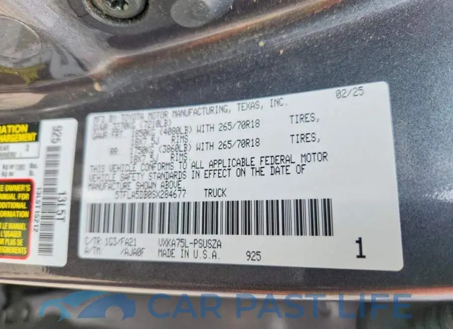 5TFLA5DB0SX284677# 12