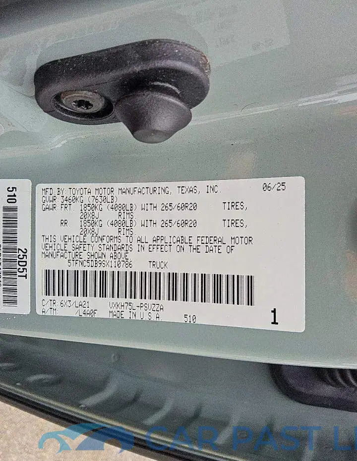 5TFNC5DB9SX110786# 12
