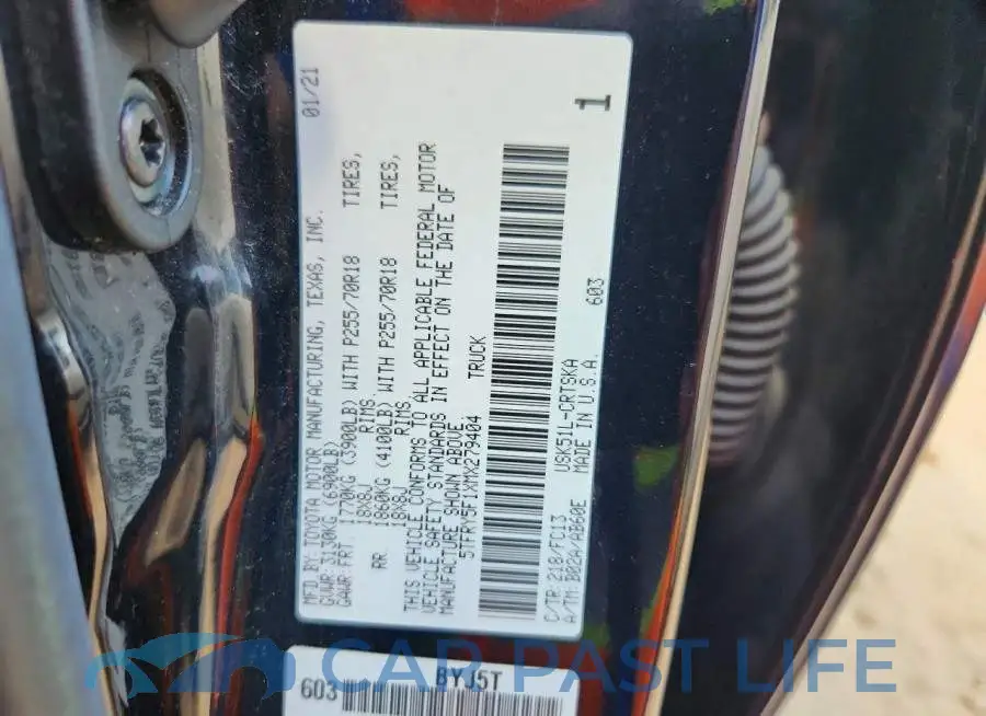5TFRY5F1XMX279404# 12
