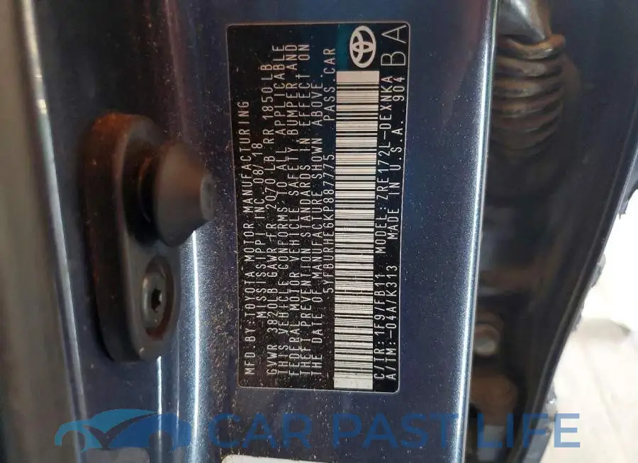 5YFBURHE6KP887775# 13