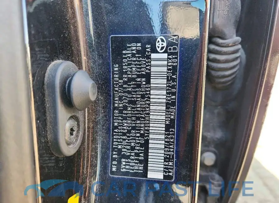 5YFBURHE9KP875460# 12