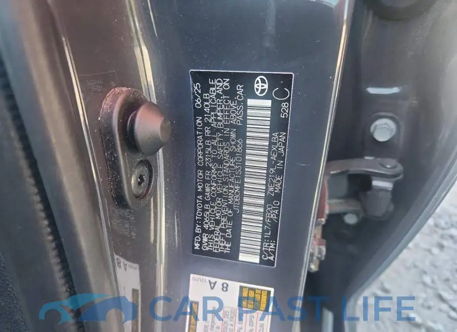 JTDBCMFE1S3101866# 12