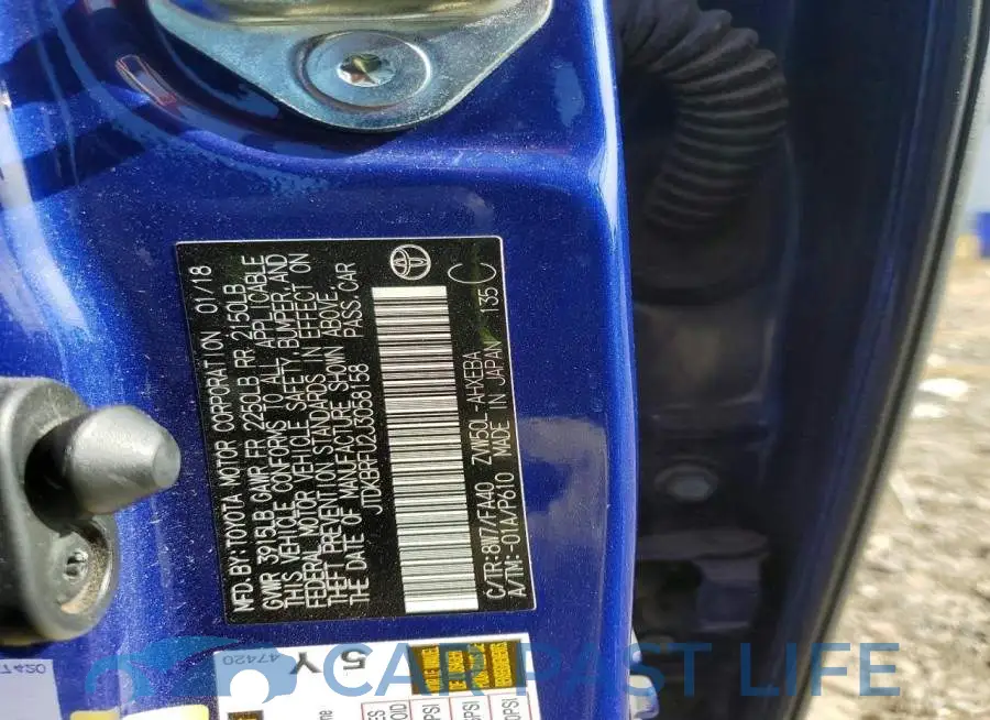 JTDKBRFU2J3058158# 12