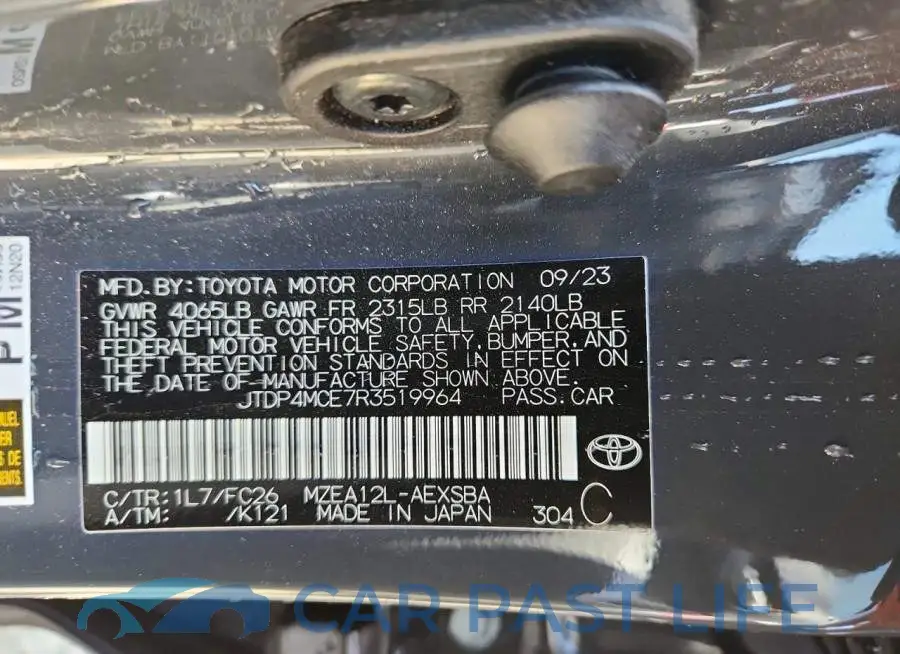 JTDP4MCE7R3519964# 13