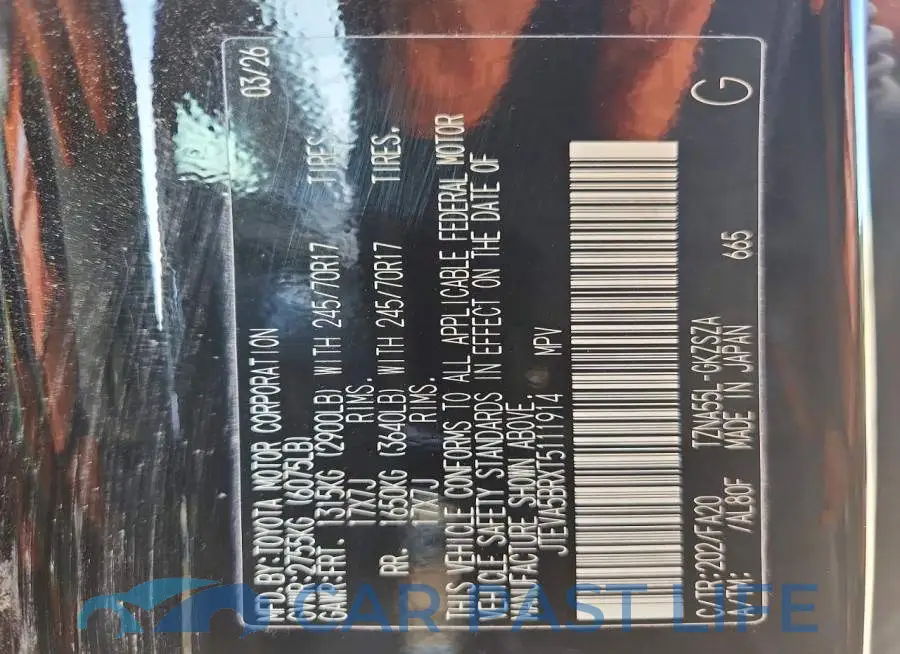 JTEVA5BRXT5111914# 13