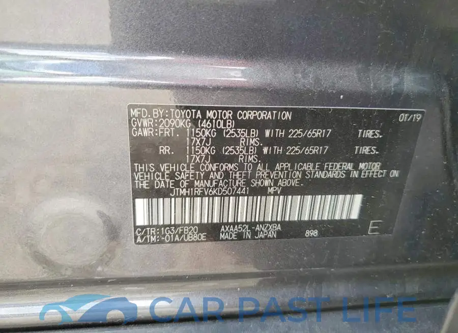 JTMH1RFV6KD507441# 13