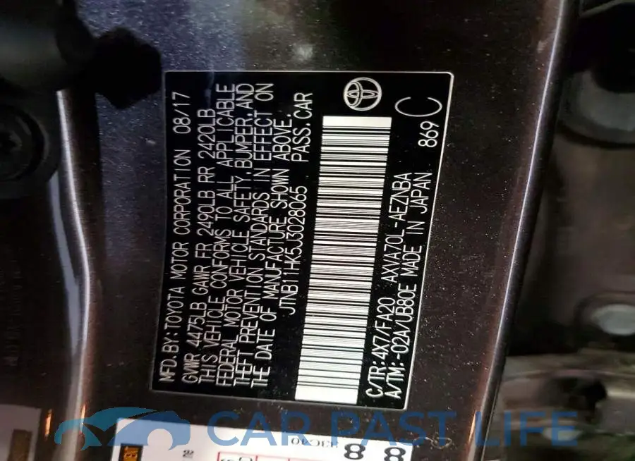 JTNB11HK5J3028065# 12