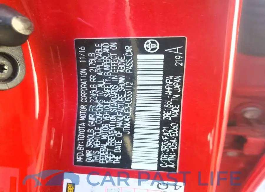 JTNKARJE3HJ533112# 12