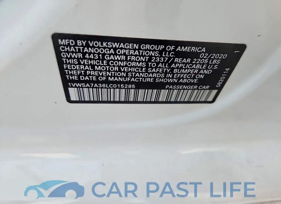 1VWSA7A36LC015285# 12