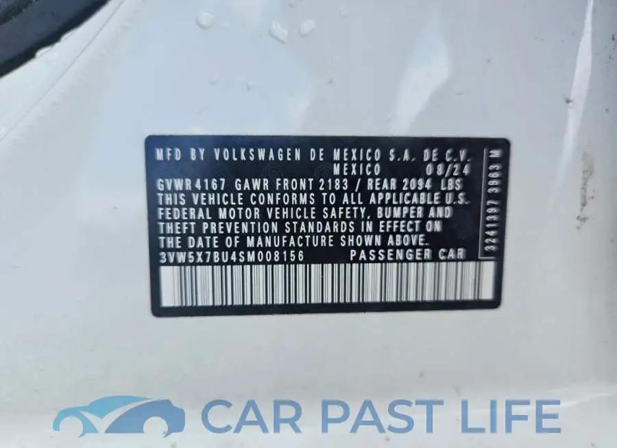 3VW5X7BU4SM008156# 12
