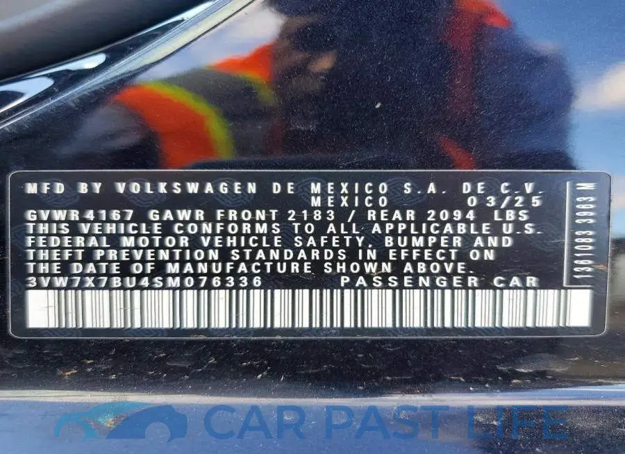 3VW7X7BU4SM076336# 12