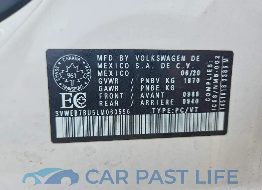 3VWEB7BU5LM060556# 12