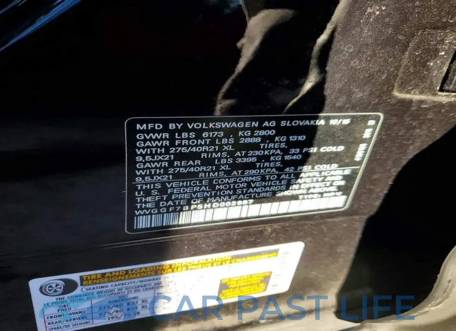 WVGGF7BP5HD002987# 13