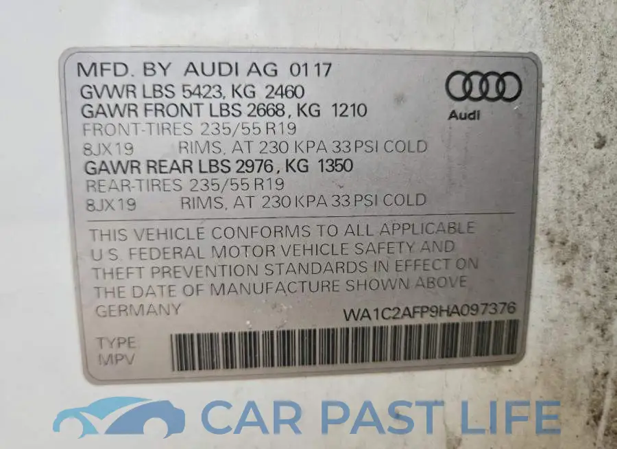 WA1C2AFP9HA097376# 13
