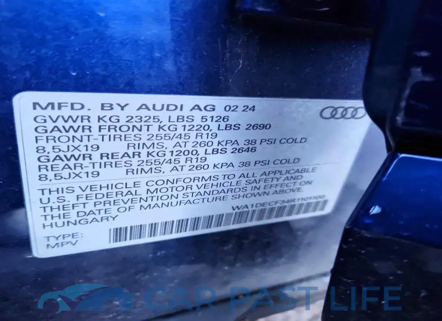 WA1DECF34R1101100# 13