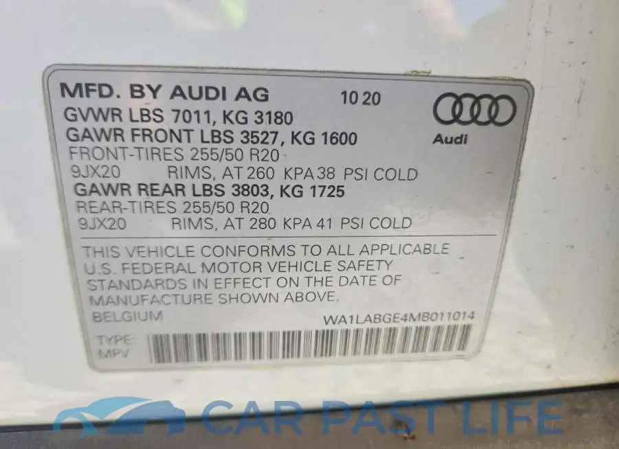 WA1LABGE4MB011014# 14