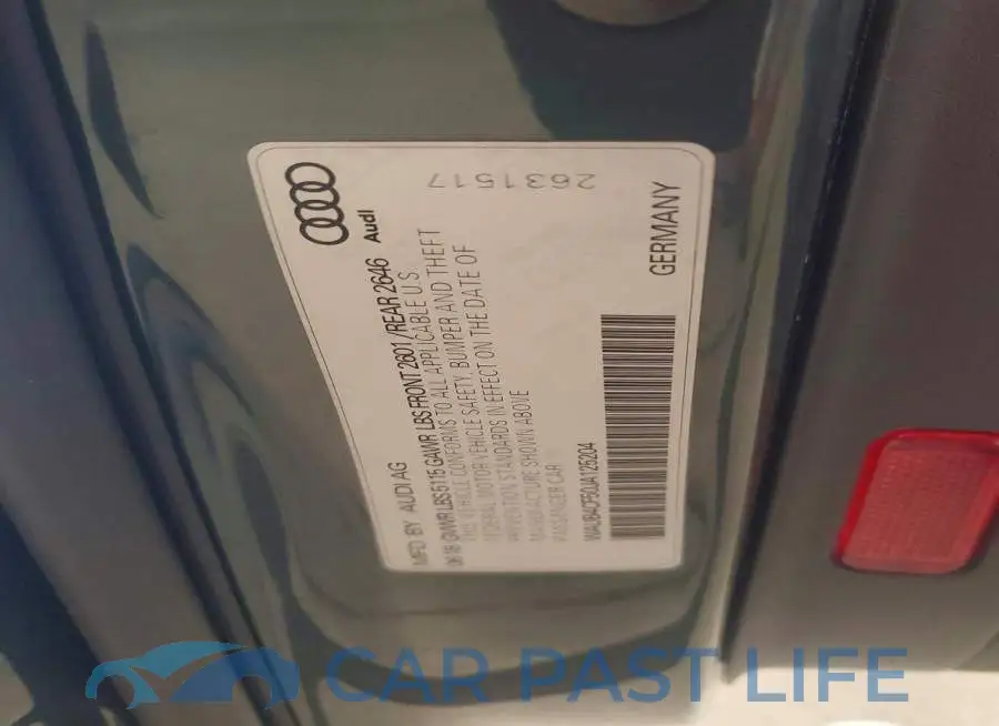 WAUB4CF50JA125204# 12