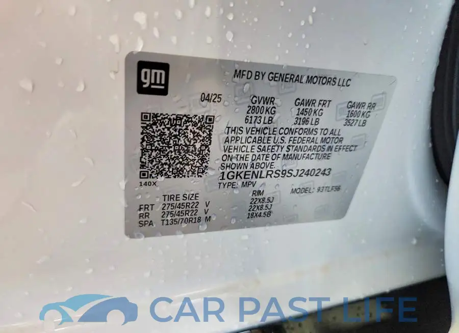1GKENLRS9SJ240243# 14
