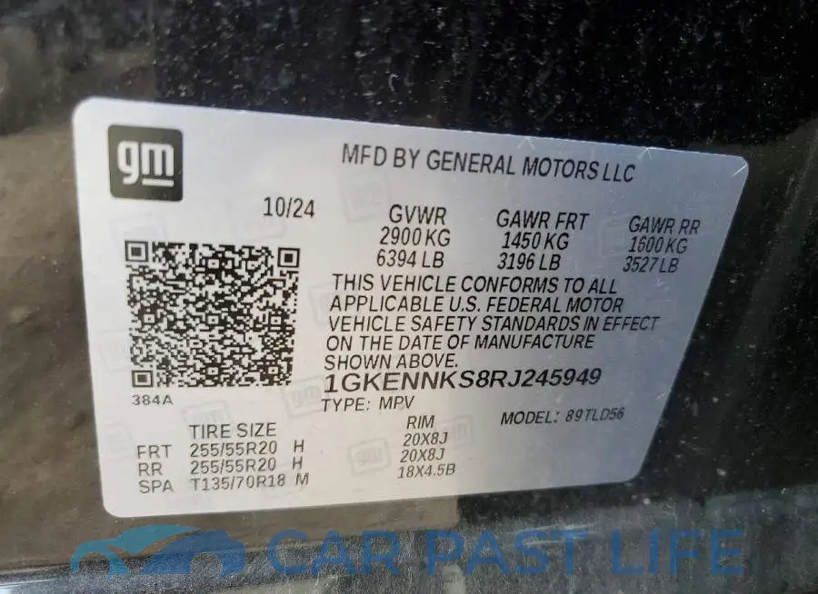 1GKENNKS8RJ245949# 13