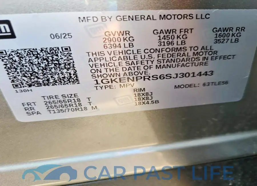 1GKENPRS6SJ301443# 14