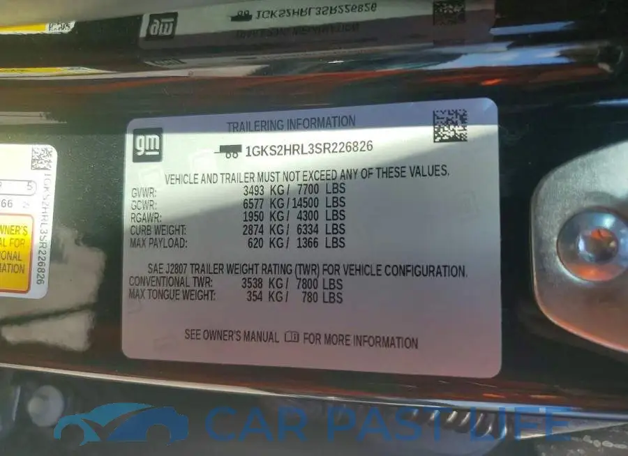 1GKS2HRL3SR226826# 13