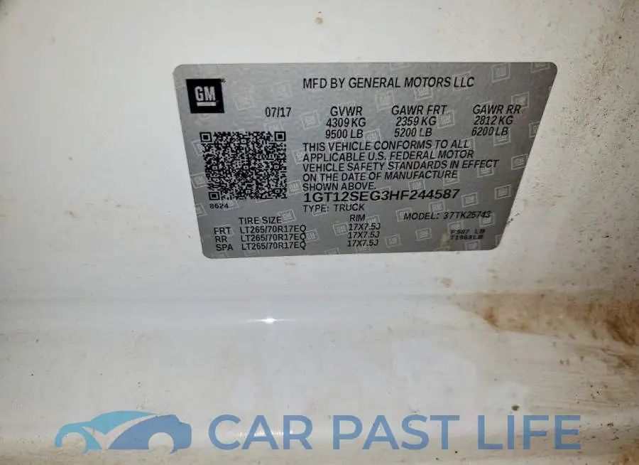 1GT12SEG3HF244587# 12